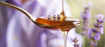 spoon full of lavender honey