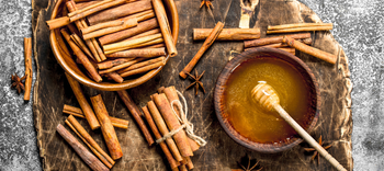 cinnamon honey on a tray