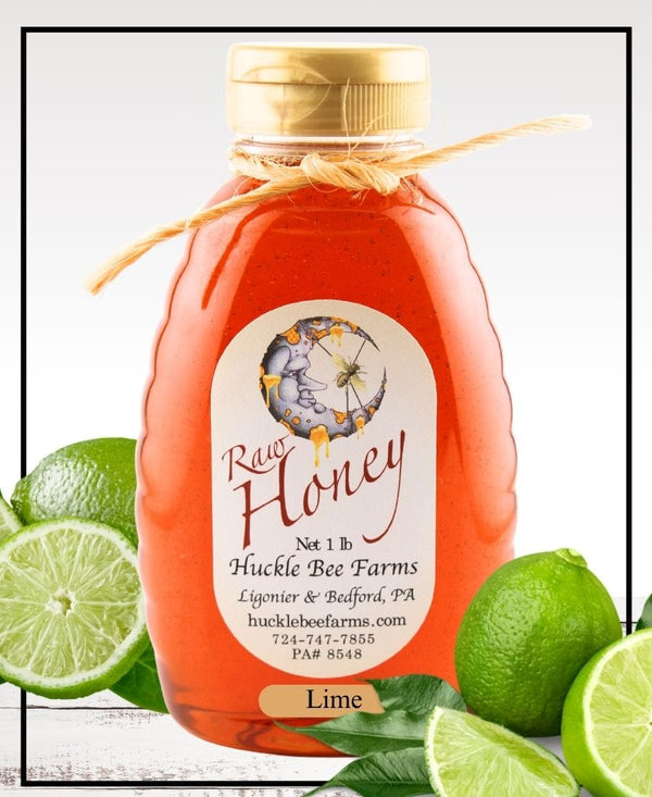 1 Lb Lime Infused Honey - Gift Set