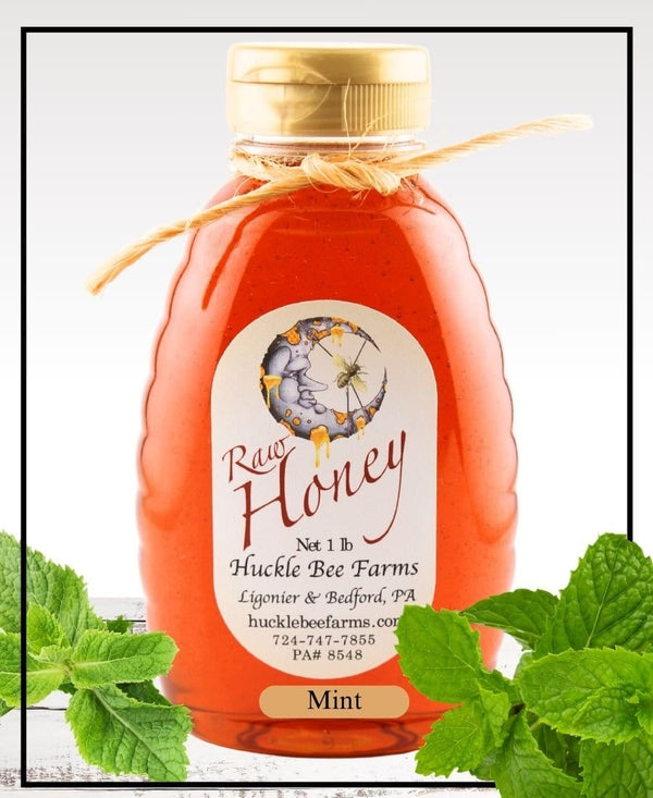 1 Lb Mint Infused Honey - Gift Set