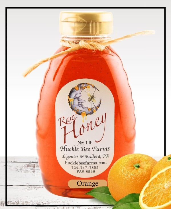 1 Lb Orange Infused Honey - Gift Set