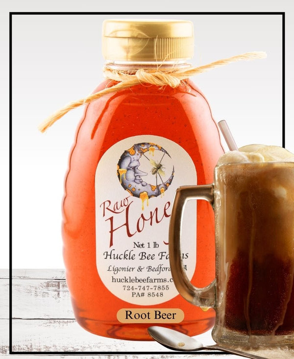 1 Lb Root Beer Flavor Honey - Gift Set