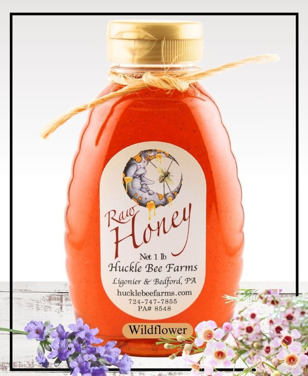 1 Lb Wildflower Honey - Gift Set in