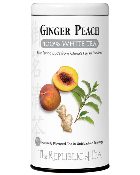 Ginger Peach 100% White Tea Bags