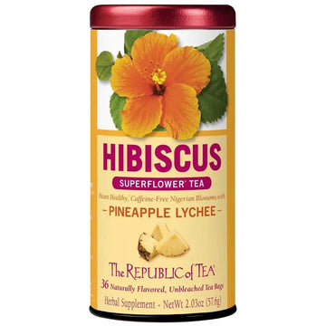 Hibiscus Pineapple Lychee Tea Bags - Tin 36Tea Bags - Huckle Bee Farms LLC