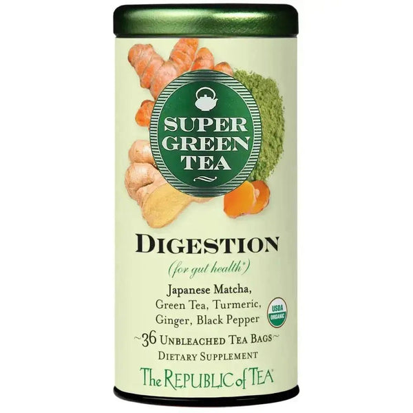 Organic Digestion SuperGreen Tea Bags - Tin 36Tea Bags - Huckle Bee Farms LLC