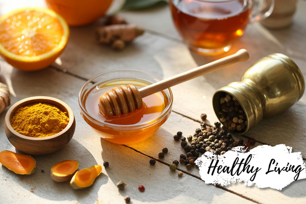 black pepper honey and turmeric honey combining