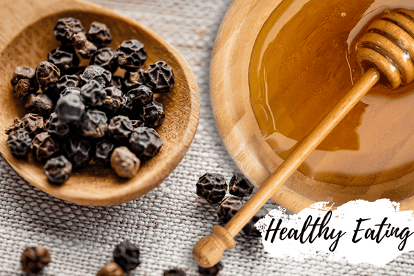 Black pepper and honey for amazing health benefits in daily use.