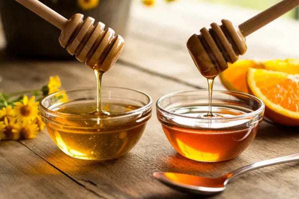 compared wildflower honey and orange honey