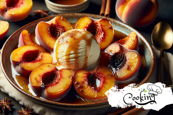 roasted peaches with honey