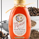 1 Lb Black Pepper Infused Honey - Gift Set - Huckle Bee Farms LLC