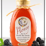1 Lb Blackberry Infused Honey - Gift Set - Huckle Bee Farms LLC