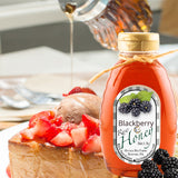 1 Lb Blackberry Infused Honey - Gift Set - Huckle Bee Farms LLC