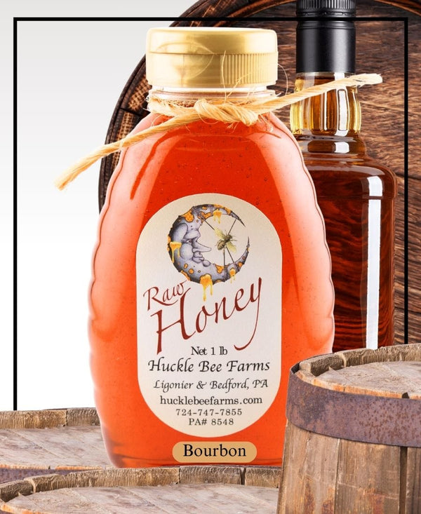 1 Lb Bourbon Infused Honey - Gift Set