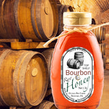 1 Lb Bourbon Infused Honey - Gift Set - Huckle Bee Farms LLC