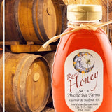 1 Lb Bourbon Infused Honey - Gift Set - Huckle Bee Farms LLC