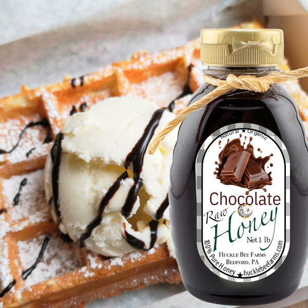 1 Lb Chocolate Infused Honey - Gift Set - Huckle Bee Farms LLC