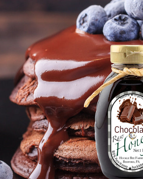 1 Lb Chocolate Infused Honey - Gift Set - Huckle Bee Farms LLC