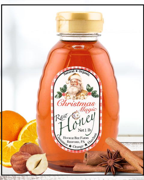 1 Lb Christmas Magic Honey - Gift Set - Huckle Bee Farms LLC