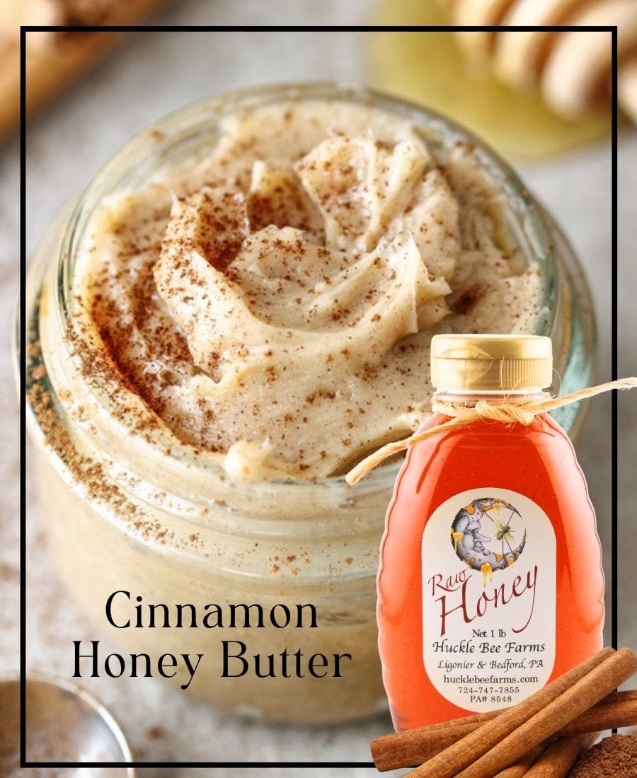 1 LB Cinnamon Infused Honey - Gift Set - Huckle Bee Farms LLC