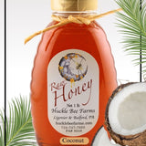 1 Lb Coconut Infused Honey - Gift Set - Huckle Bee Farms LLC