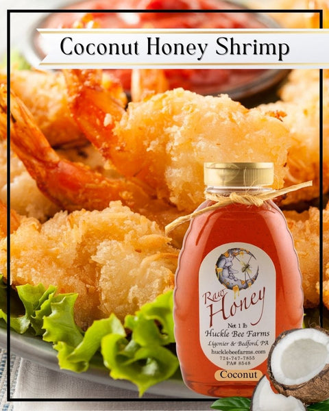 1 Lb Coconut Infused Honey - Gift Set - Huckle Bee Farms LLC