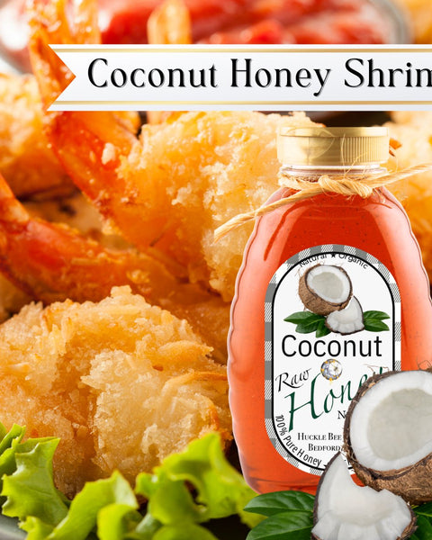 1 Lb Coconut Infused Honey - Gift Set - Huckle Bee Farms LLC