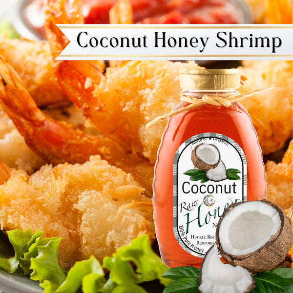 1 Lb Coconut Infused Honey - Gift Set - Huckle Bee Farms LLC