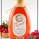 1 Lb Cranberry Honey - Gift Set - Huckle Bee Farms LLC