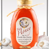 1 Lb Garlic Infused Honey - Gift Set - Huckle Bee Farms LLC