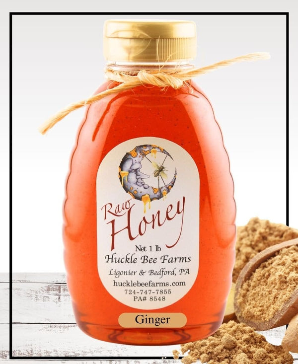 1 Lb Ginger Infused Honey - Gift Set