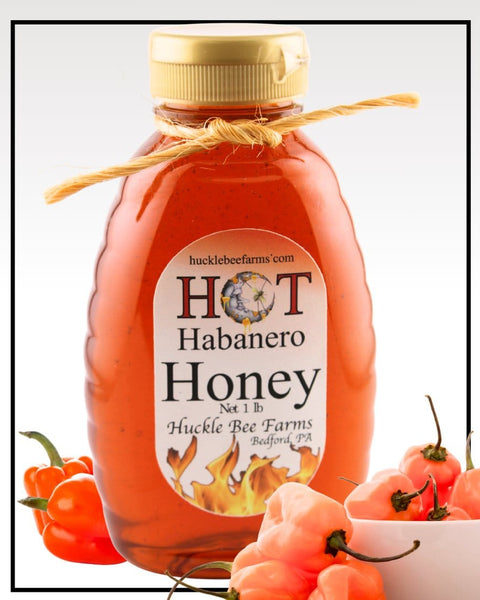 1 Lb Habanero Infused Honey - Gift Set - Huckle Bee Farms LLC