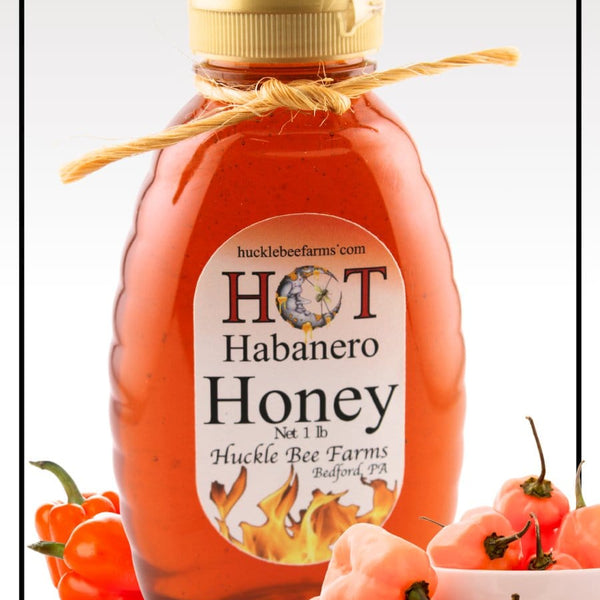 1 Lb Habanero Infused Honey - Gift Set - Huckle Bee Farms LLC