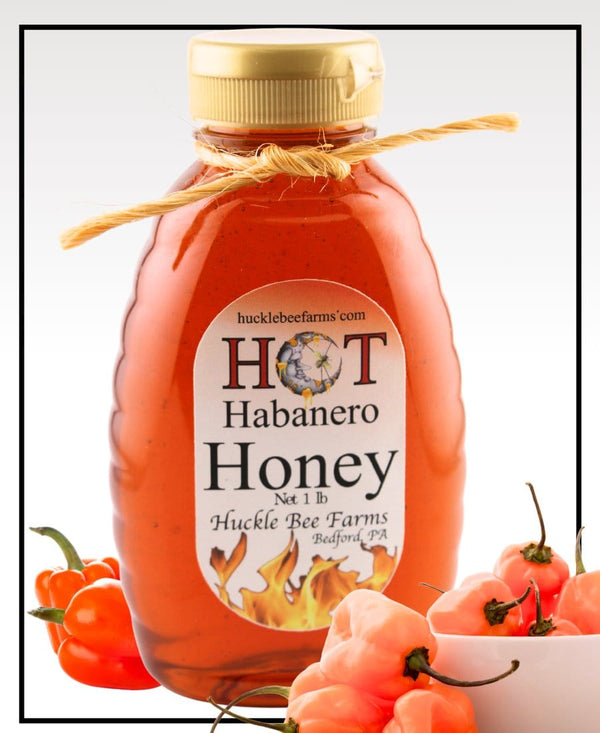 1 Lb Habanero  Infused Honey - Gift Set