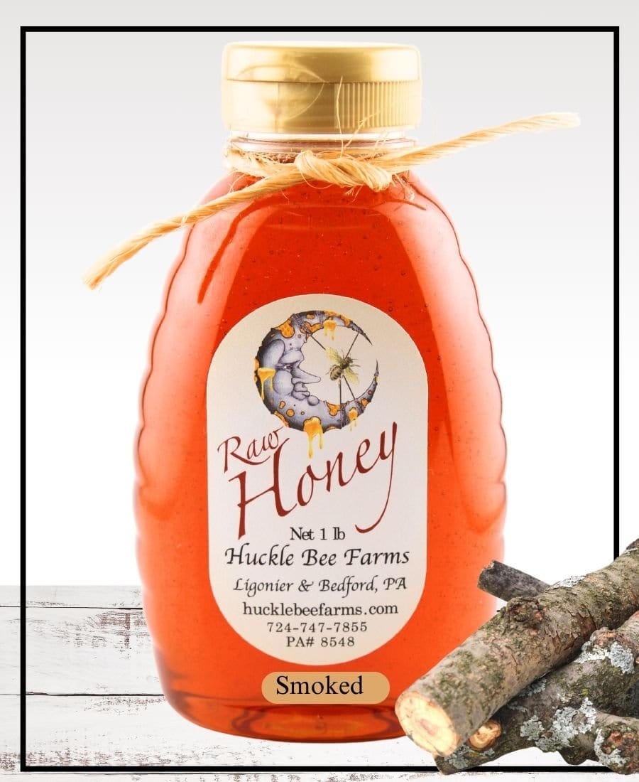 1 Lb Hickory Smoked Honey - Gift Set - Huckle Bee Farms LLC