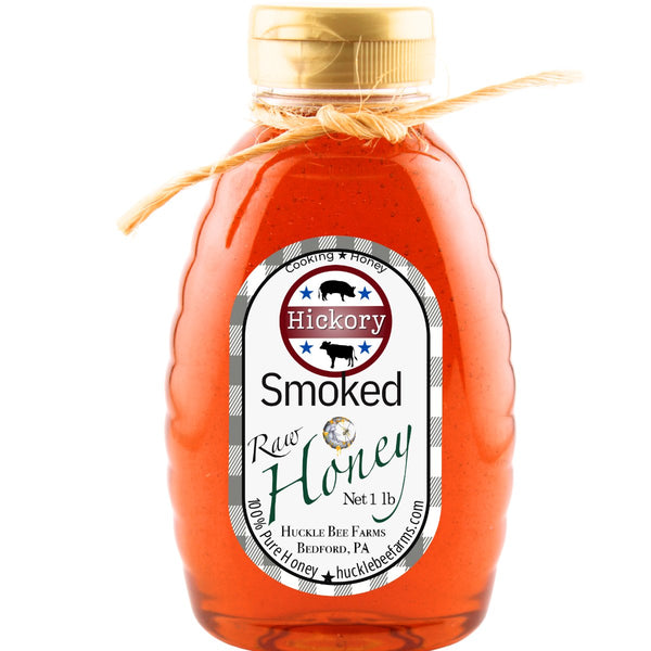 1 Lb Hickory Smoked Honey - Gift Set - Huckle Bee Farms LLC