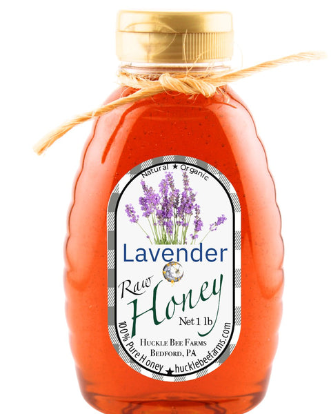 1 Lb Lavender Infused Honey - Gift Set - Huckle Bee Farms LLC