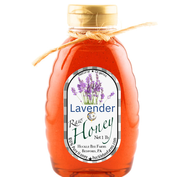 1 Lb Lavender Infused Honey - Gift Set - Huckle Bee Farms LLC