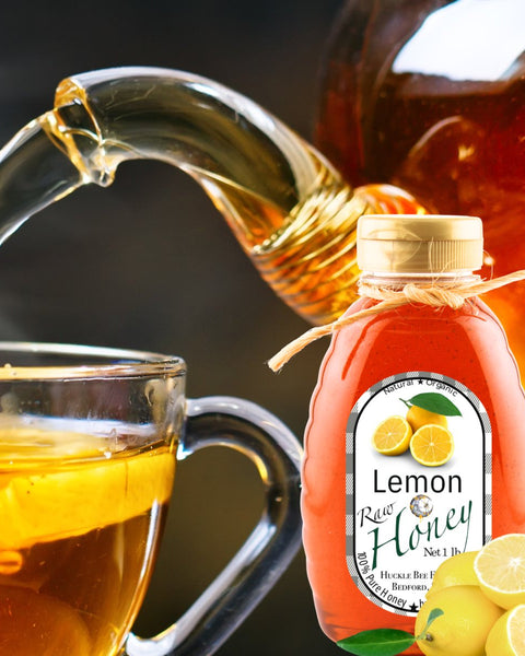 1 Lb Lemon Infused Honey - Gift Set - Huckle Bee Farms LLC