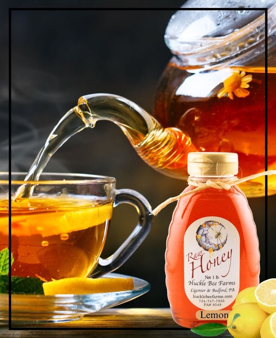 1 Lb Lemon Infused Honey - Gift Set - Huckle Bee Farms LLC
