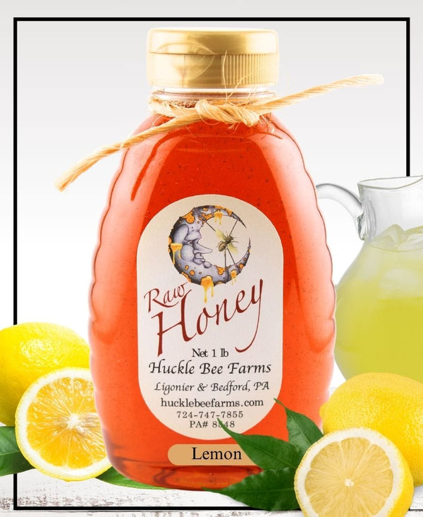 1 Lb Lemon Infused Honey - Gift Set