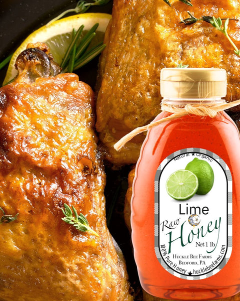 1 Lb Lime Infused Honey - Gift Set - Huckle Bee Farms LLC