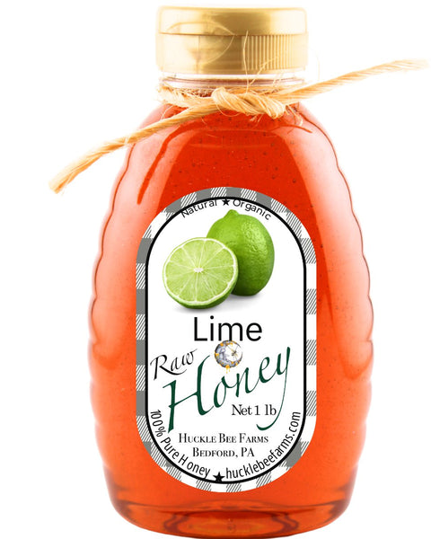 1 Lb Lime Infused Honey - Gift Set - Huckle Bee Farms LLC