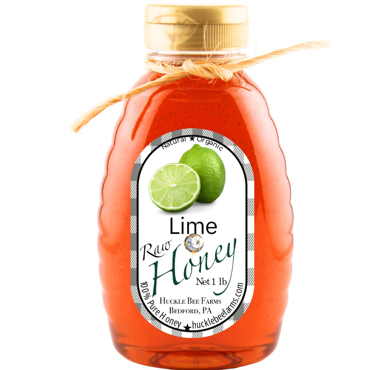 1 Lb Lime Infused Honey - Gift Set - Huckle Bee Farms LLC