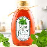 1 Lb Mint Infused Honey - Gift Set - Huckle Bee Farms LLC