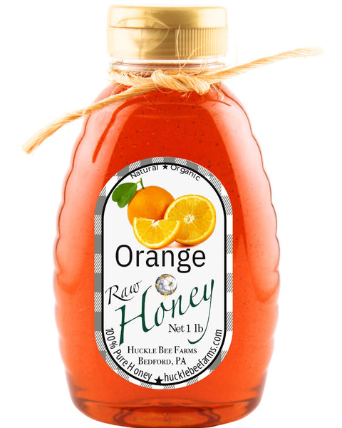 1 Lb Orange Infused Honey - Gift Set - Huckle Bee Farms LLC