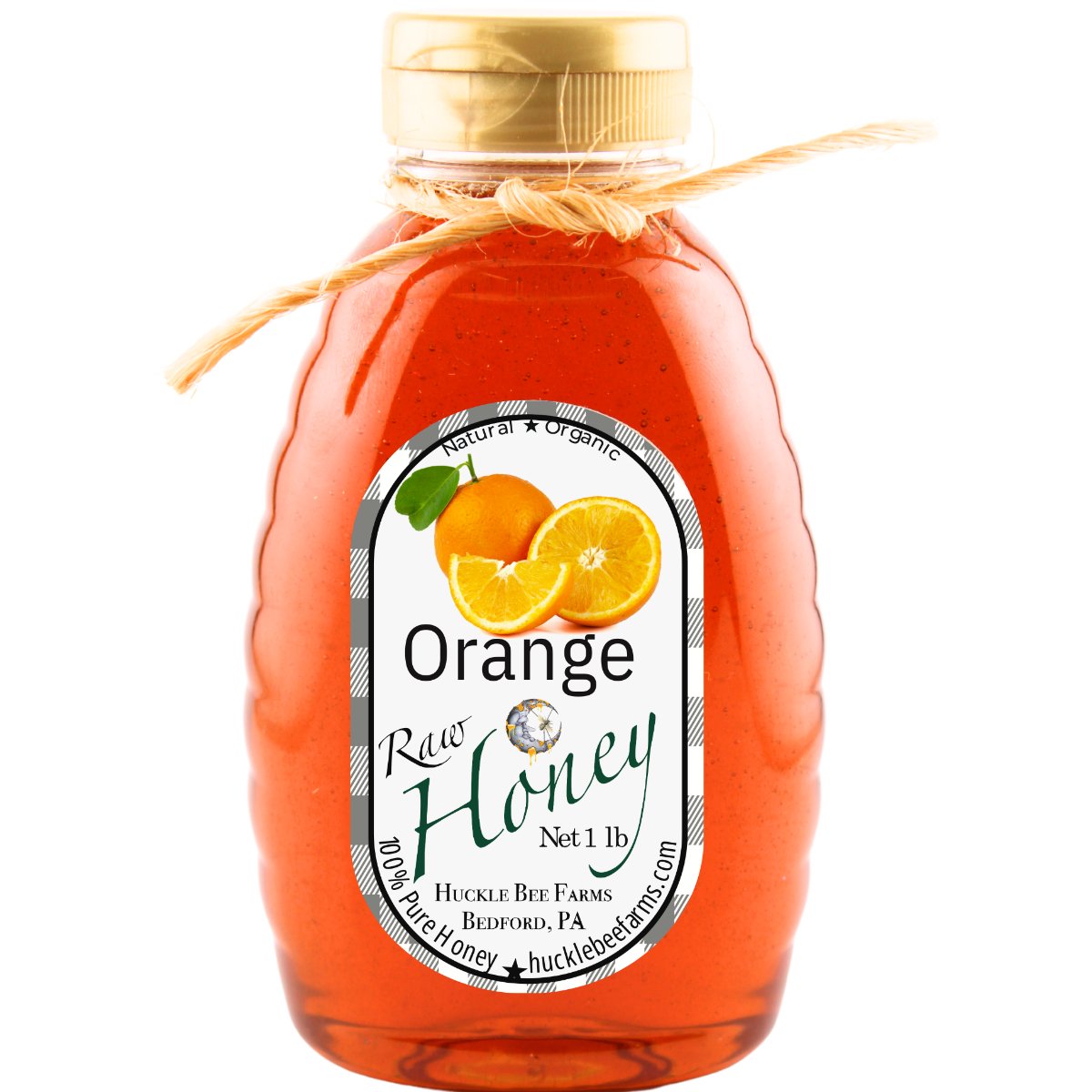 1 Lb Orange Infused Honey - Gift Set - Huckle Bee Farms LLC