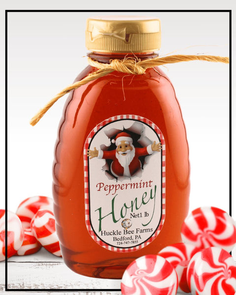 1 Lb Peppermint Honey - Gift Set - Huckle Bee Farms LLC