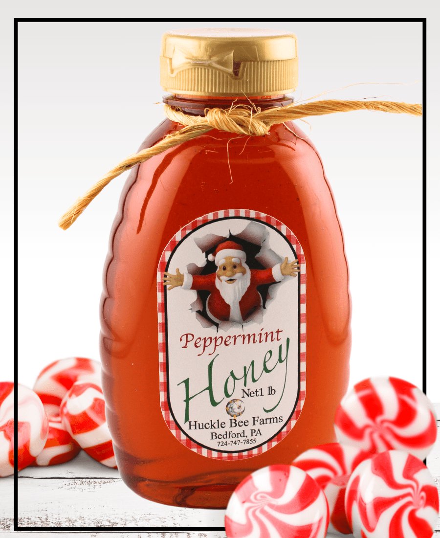 1 Lb Peppermint Honey - Gift Set - Huckle Bee Farms LLC