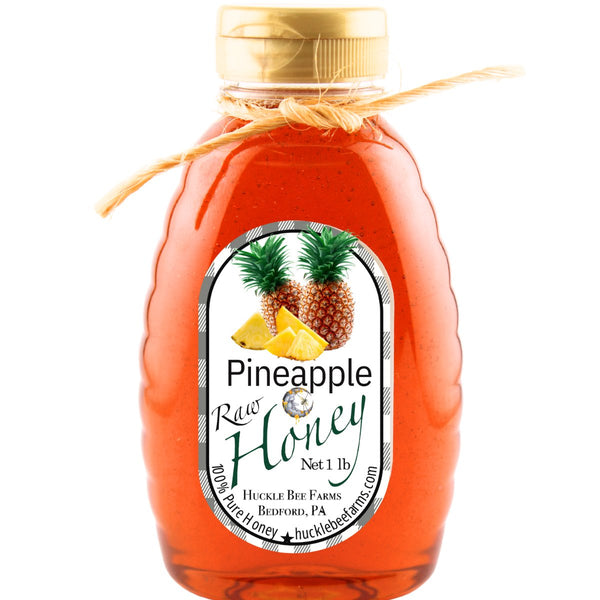 1 Lb Pineapple Infused Honey - Gift Set - Huckle Bee Farms LLC